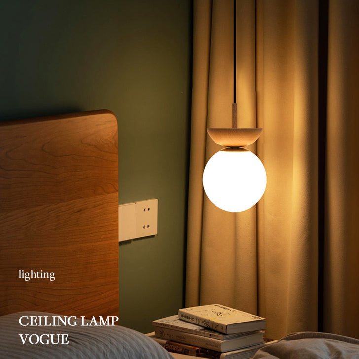 1-Light 6" Wide Pendant Lighting Fixture with White Globe Glass Shade for Restaurant