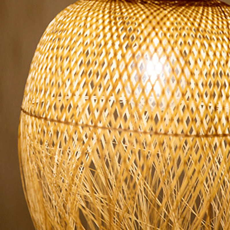 Chinesische handgefertigte Anhänger -Beleuchtungskörper Rattan Hanges Licht mit hängenden Kabel für das Restaurant