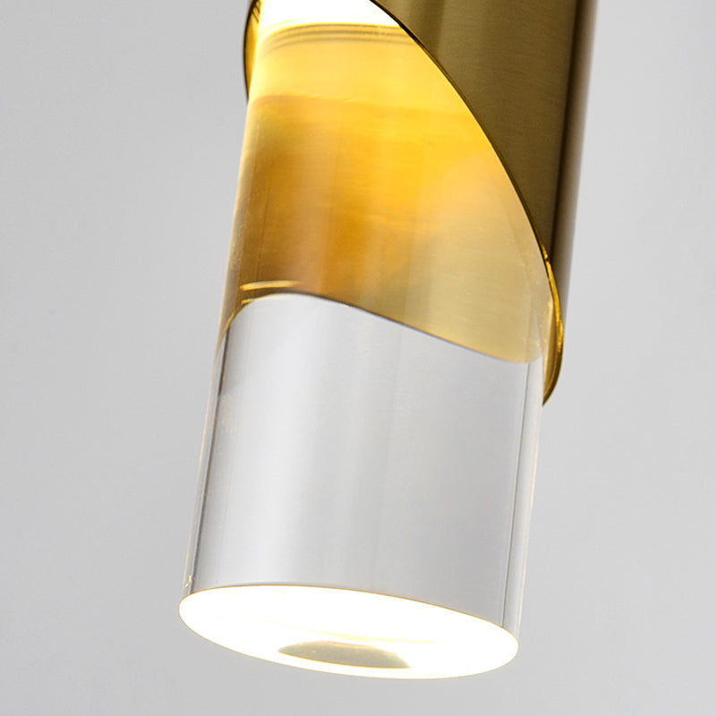 Luce contemporanea a due luci murali la luce con tonalità acrilica chiara per camera da letto