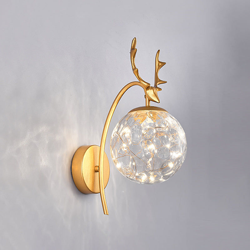 6W/7W Wandbeleuchtung in Schwarz/Gold -Einfachheit Wandleuchte für Schlafzimmer