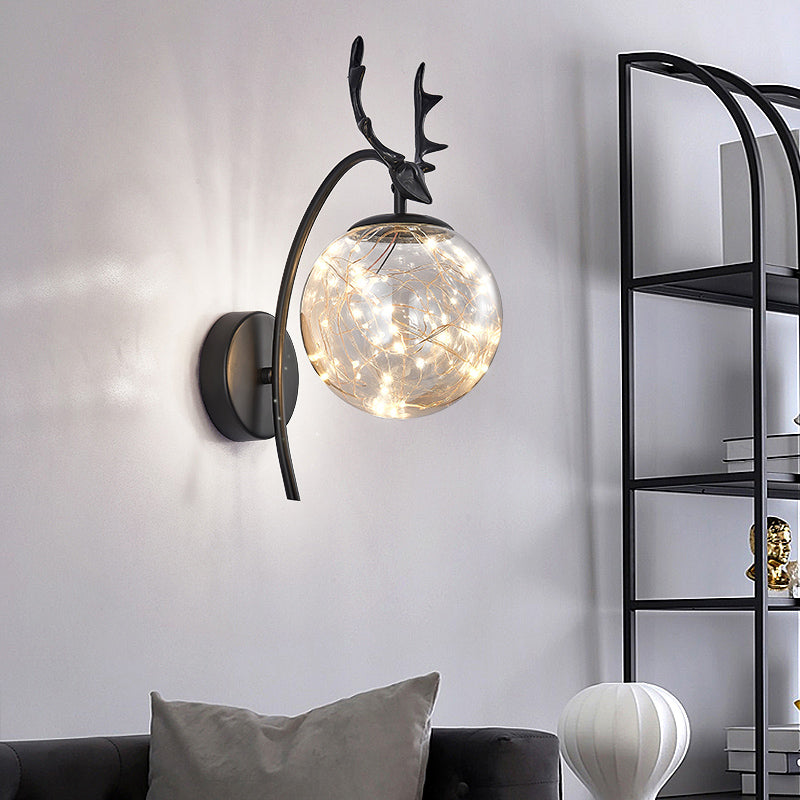 Iluminación de pared de 6W/7W en accesorio de lámpara de pared de simplicidad negra/dorada para dormitorio