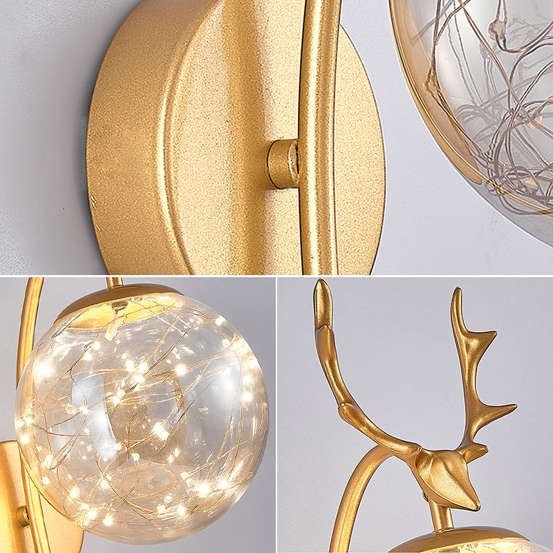 6W/7W Wandbeleuchtung in Schwarz/Gold -Einfachheit Wandleuchte für Schlafzimmer