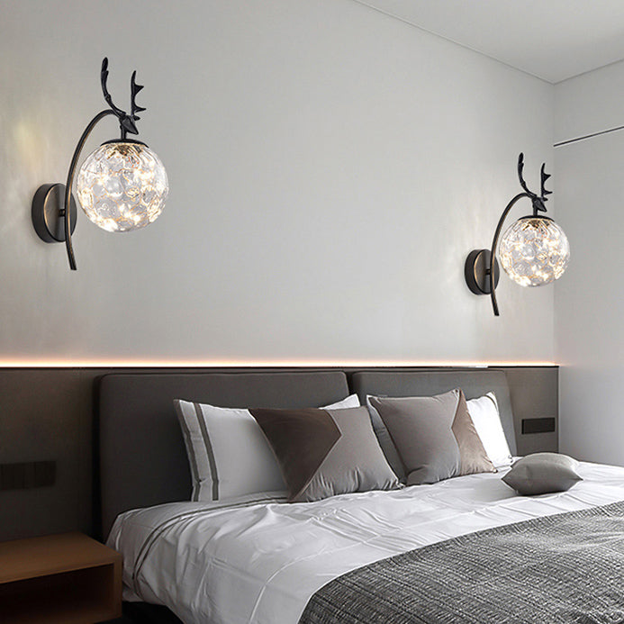 6W/7W Wandbeleuchtung in Schwarz/Gold -Einfachheit Wandleuchte für Schlafzimmer