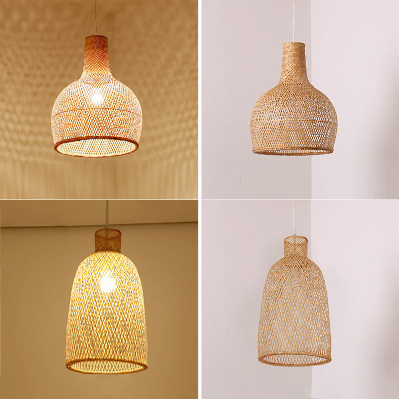 Chinesische Anhänger Beleuchtungskörper Rattan Hanges Licht mit hängenden Kabel für das Restaurant