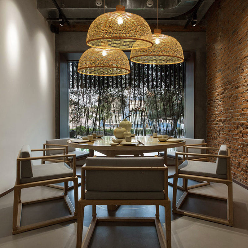 Chinesische Anhänger Beleuchtungskörper Rattan Hanges Licht mit hängenden Kabel für das Restaurant