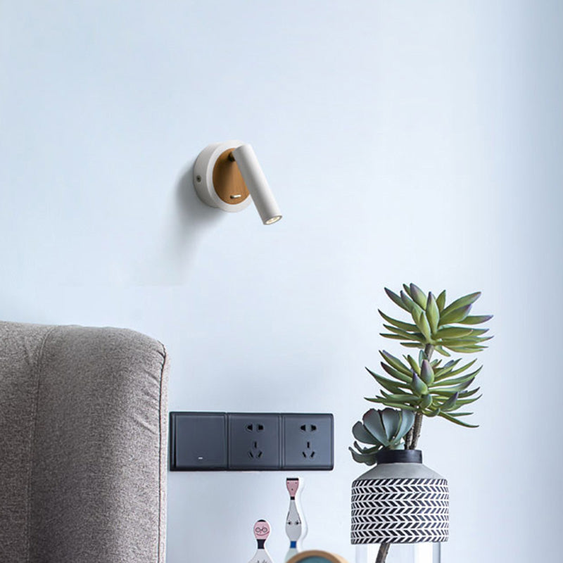 Estilo moderno Simple Black & White All Sponce Light con sombra acrílica para el dormitorio