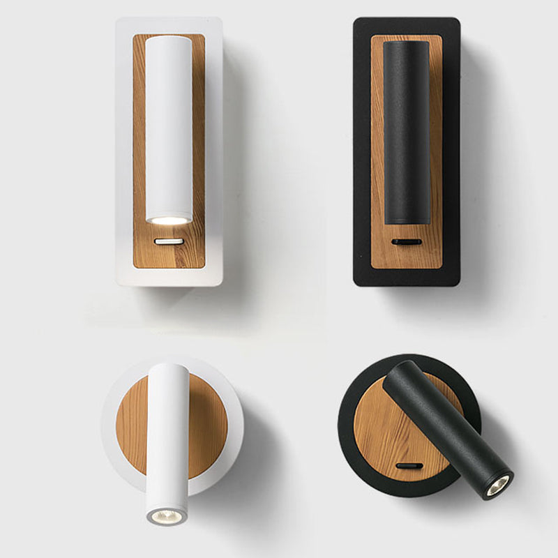 Estilo moderno Simple Black & White All Sponce Light con sombra acrílica para el dormitorio