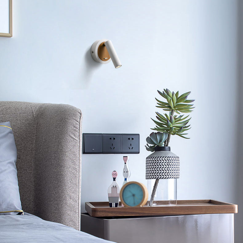 Estilo moderno Simple Black & White All Sponce Light con sombra acrílica para el dormitorio