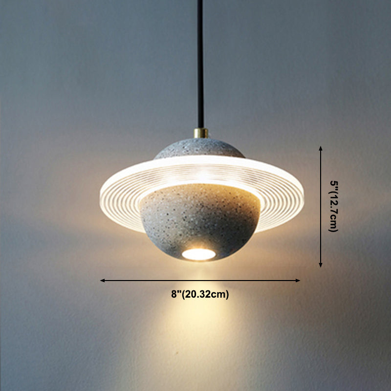 Planet Shape Chandelier Light Nordic Modern Style LED Hanging Light Fixture For Living Room