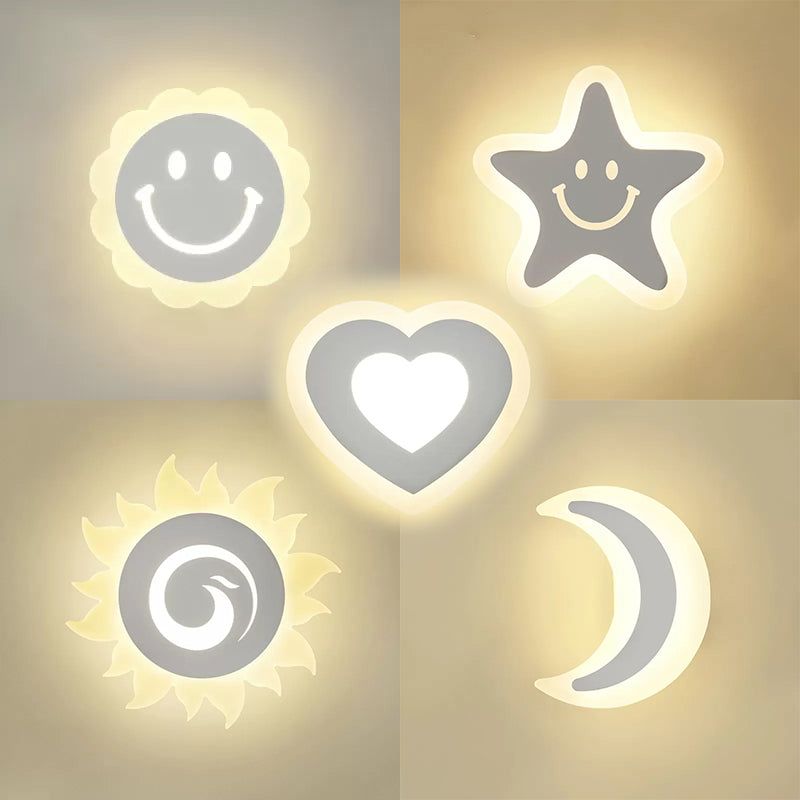 Corridoio piatto scale sconde acrilico adorabile luce da parete a led moderna in bianco