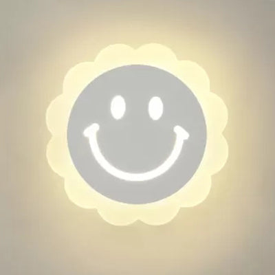 Flat Hallway Stair Wall Sconce Acrylic Lovely Modern LED Wall Light in White