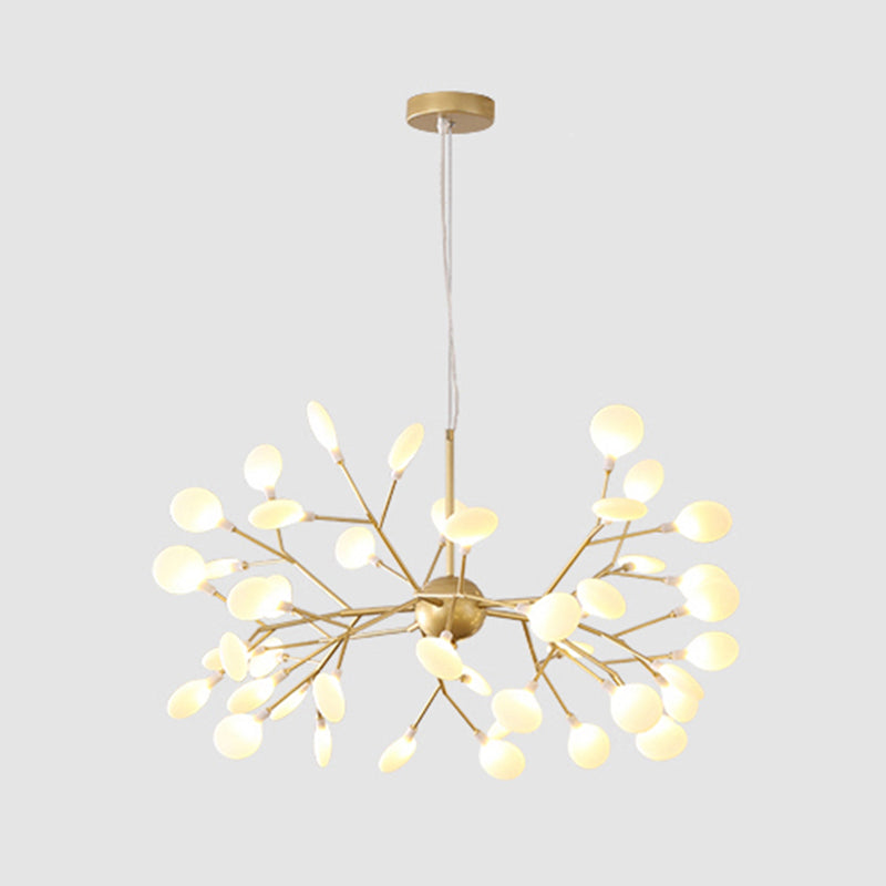 Round Pendant Lighting Fixtures Modern Chandeliers For Dining Room with Acrylic Shade