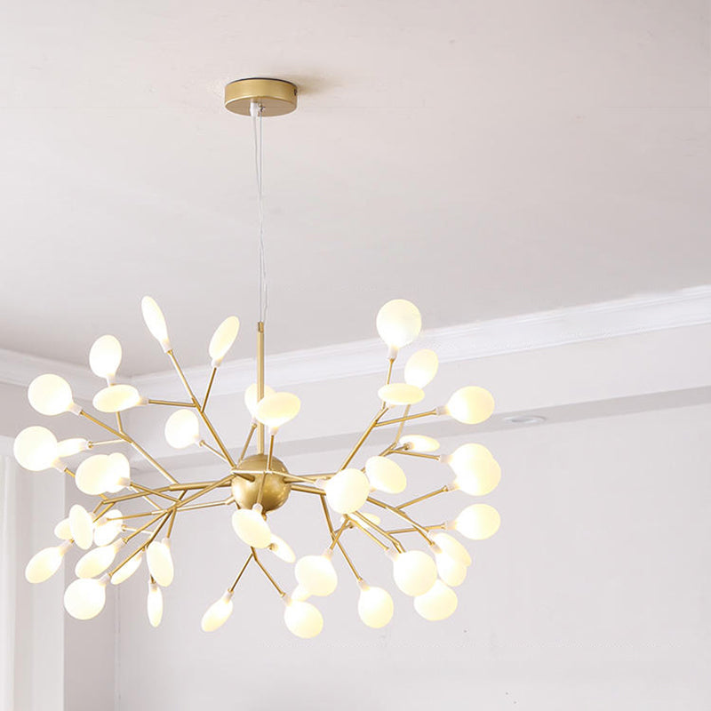 Round Pendant Lighting Fixtures Modern Chandeliers For Dining Room with Acrylic Shade