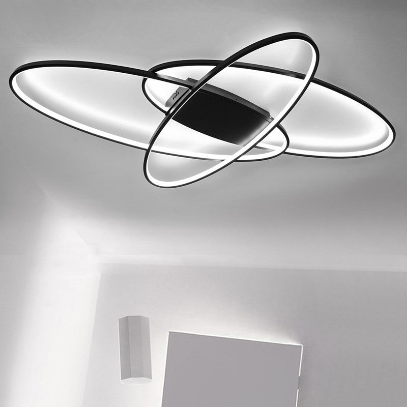 Luminaires semi-affleurants à lumières multiples de style moderne avec anneau en métal