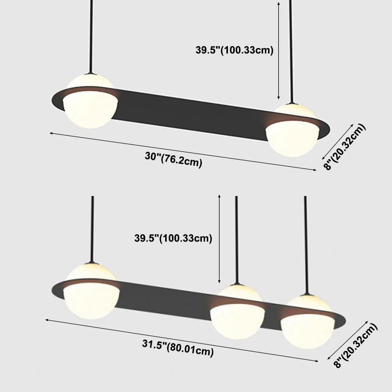 Globe Pendant Light Modern Kitchen Island Lighting Glass Island Light Fixture