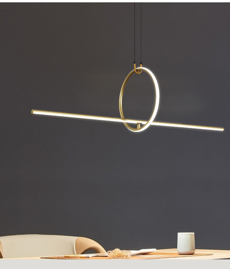 Lampada del lampadario in metallo moderno nordico Lampada a LED LED Isola Ciondolo per sala da pranzo