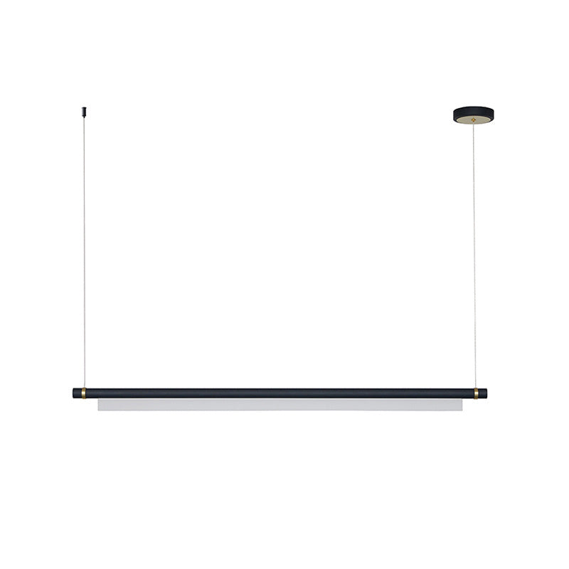 Lampada il lampadario in metallo lineare dell'illuminazione dell'isola a led moderna per sala da pranzo