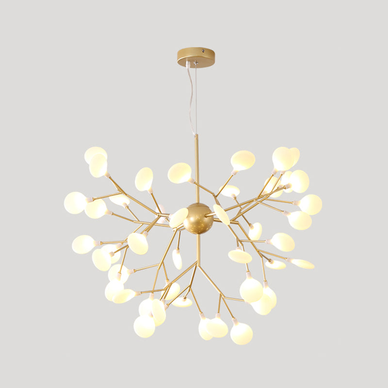 Modern Creative Firefly Hanging Lamp Wrought Iron Indoor Pendant Light with Acrylic Shade