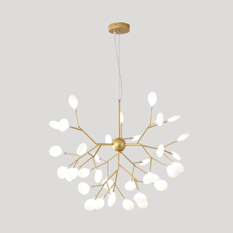 Modern Creative Firefly Hanging Lamp Wrought Iron Indoor Pendant Light with Acrylic Shade