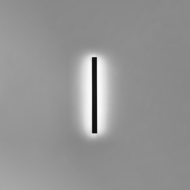 Metal Linear Shade Metal Wall Lights Modern 1 Head Wall Mount Fixture in Black