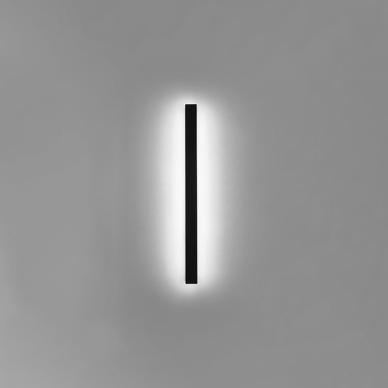 Metal Linear Shade Metal Wall Lights Modern 1 Head Wall Mount Fixture in Black