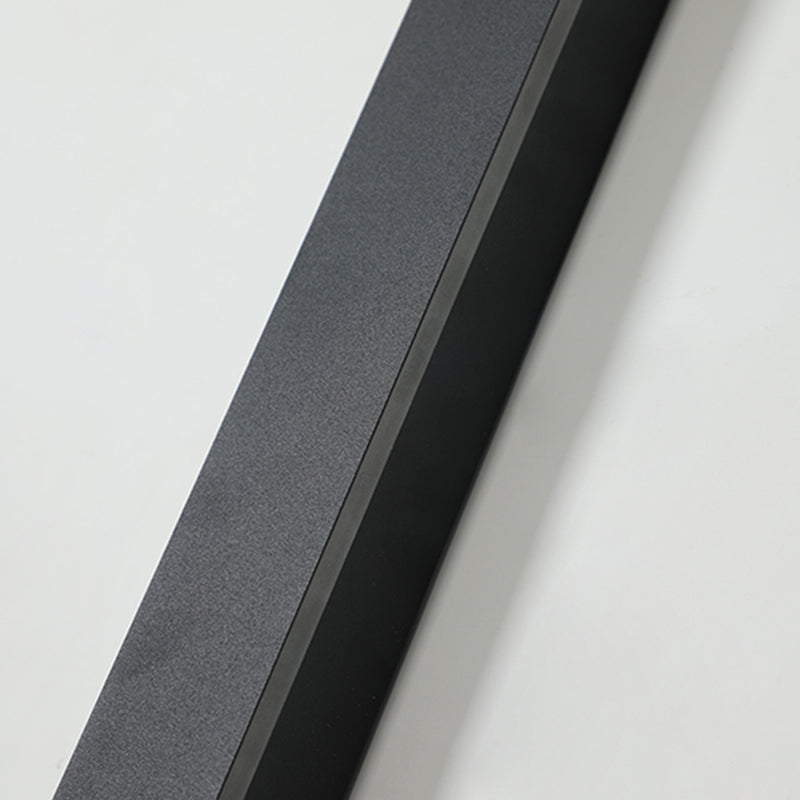 Metal Linear Shade Metal Wall Lights Modern 1 Head Wall Mount Fixture in Black