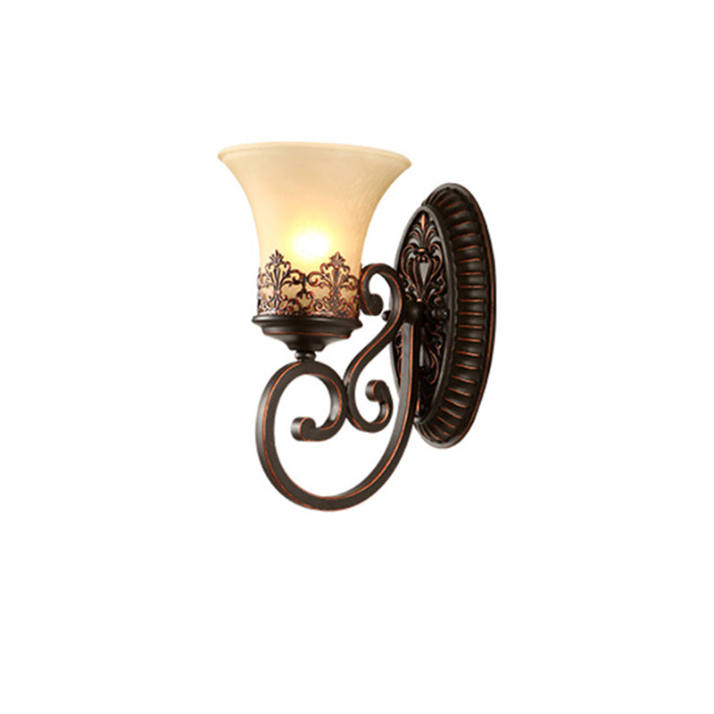 Iluminación de pared de múltiples sombras estilo de vidrio simple moderno 1 luz de pared ligera