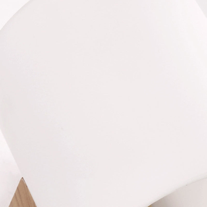 Lámpara de pared de madera de madera de pared cilíndrica moderna de pared con sombra de vidrio blanco