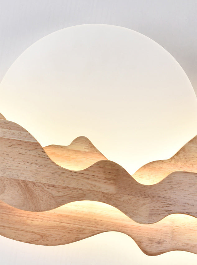 Minimalismo de madera de 1 luces Dispara de luz Lámpara de té Lámpara de pared de la sala de té.