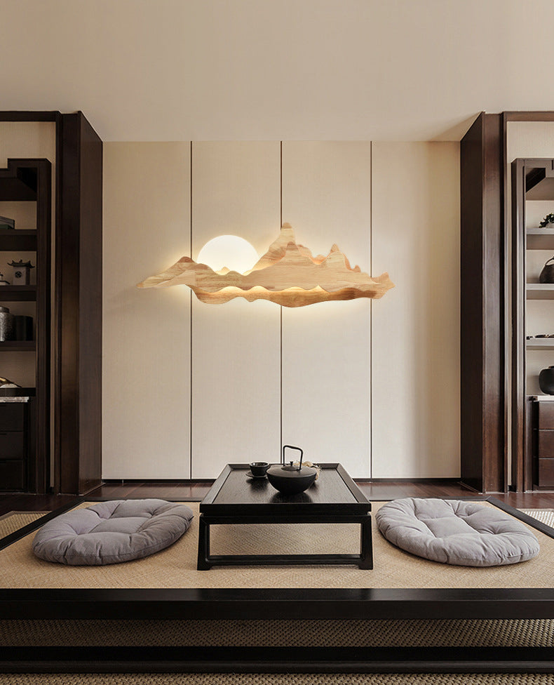 Minimalismo de madera de 1 luces Dispara de luz Lámpara de té Lámpara de pared de la sala de té.