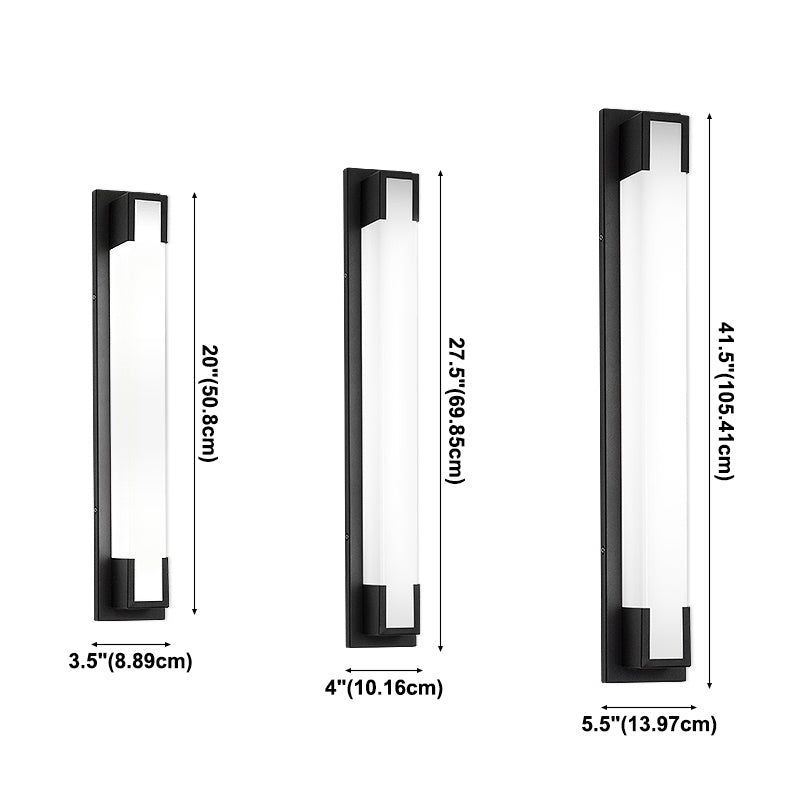 Lampada da montaggio a parete rettangolare per il balcone per balcone per balcone.
