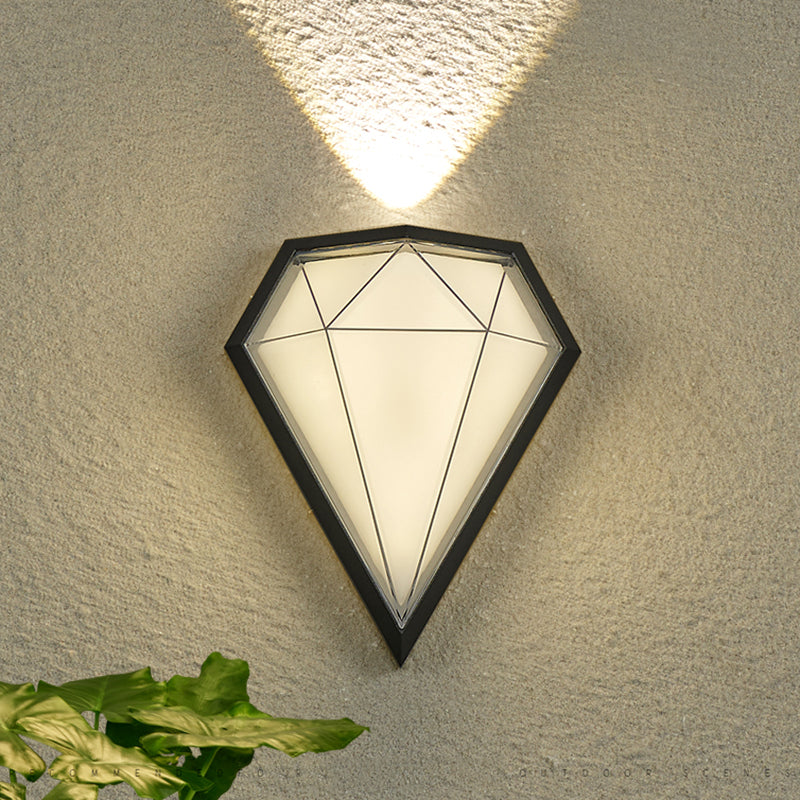 MODERE METTAGLIO METALLA A MONTRI A MOLTO LAGGIO LAMPAGGIO Diamond Sconce da parete per balcone