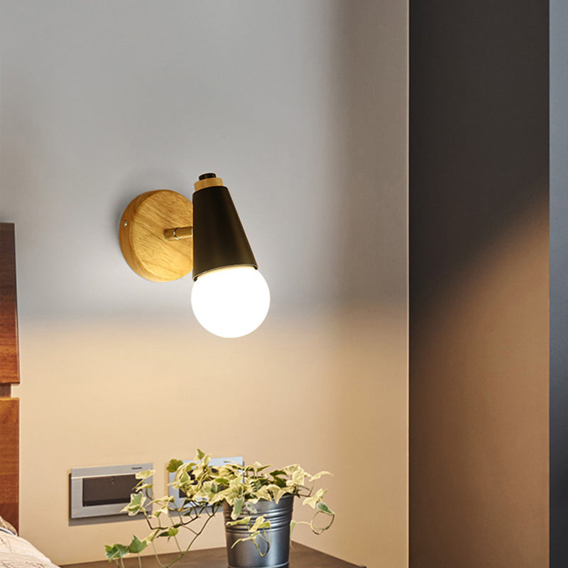 Modern Nordic Macarons Style Geometric Shade Wall Sconce Metal 1 Light Sconces