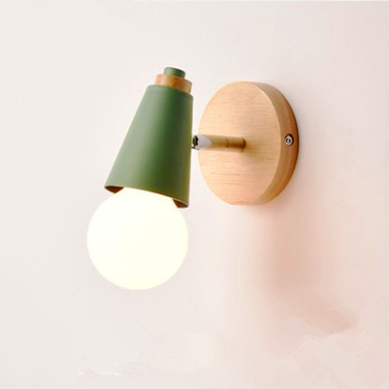 Modern Nordic Macarons Style Geometric Shade Wall Sconce Metal 1 Light Sconces