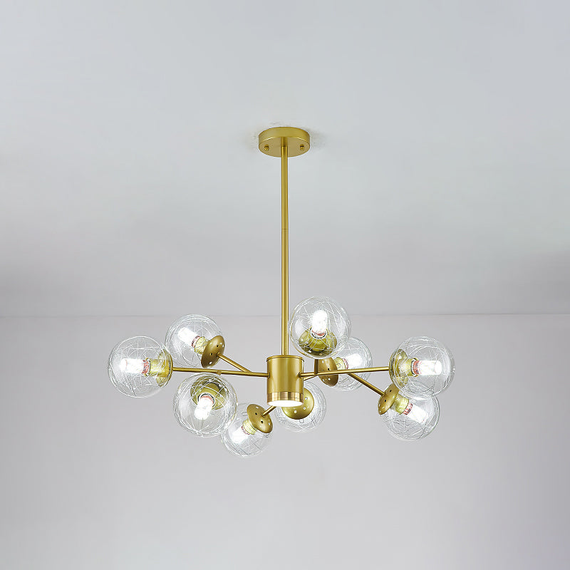 Modern Chandelier Lights Globe-Shaped Pendant Lights Glass Pendant Chandelier for Dining Room