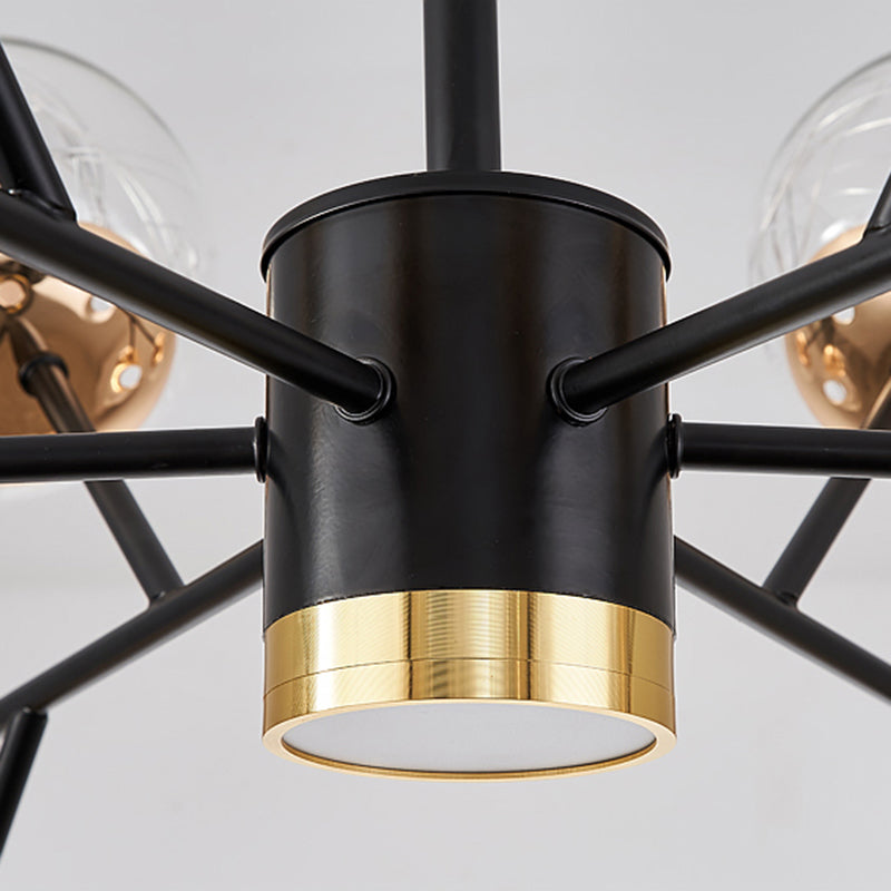 Modern Chandelier Lights Globe-Shaped Pendant Lights Glass Pendant Chandelier for Dining Room