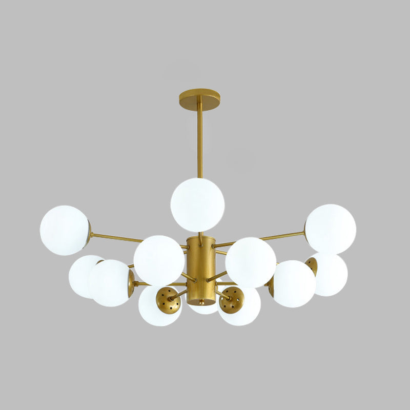 Contemporary Style Globe-Shaped Chandelier Lighting Glass Pendant Lighting