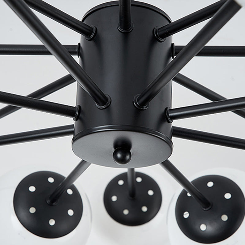 Contemporary Style Globe-Shaped Chandelier Lighting Glass Pendant Lighting