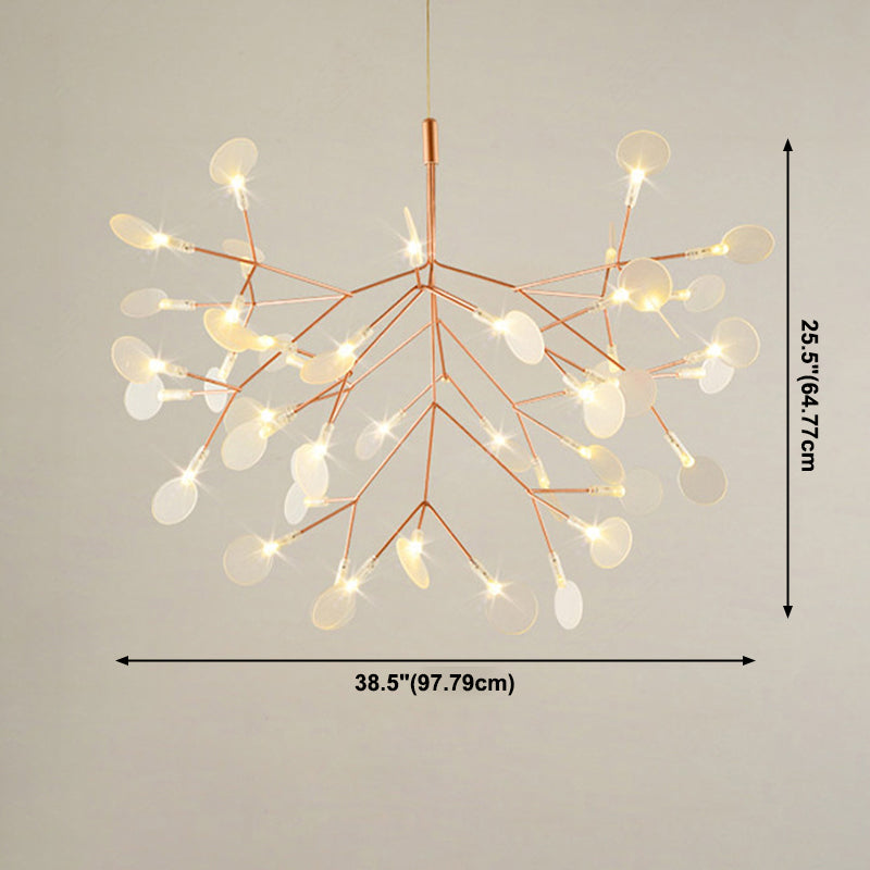 Luce a ciondolo a LED in oro acrilico nella moderna lampada appesa in acciaio inossidabile in acciaio inossidabile