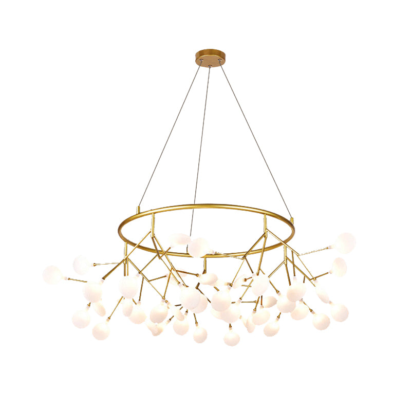 Contemporary Gold Hanging Chandelier Circle Ceiling Hanging Light Fixture