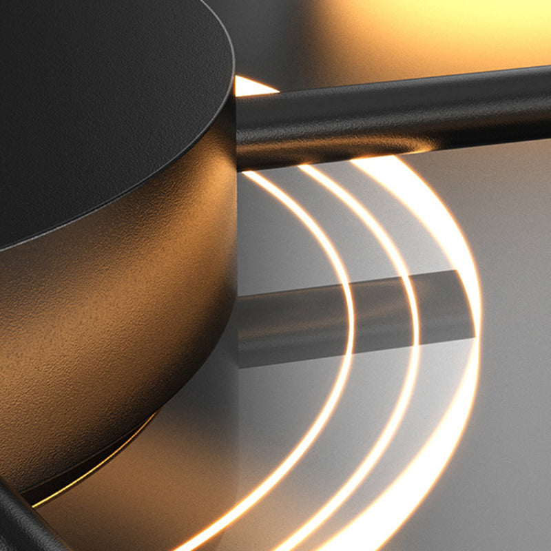 Black acrylique suspension suspension des lampes suspendues contemporaines pour le salon