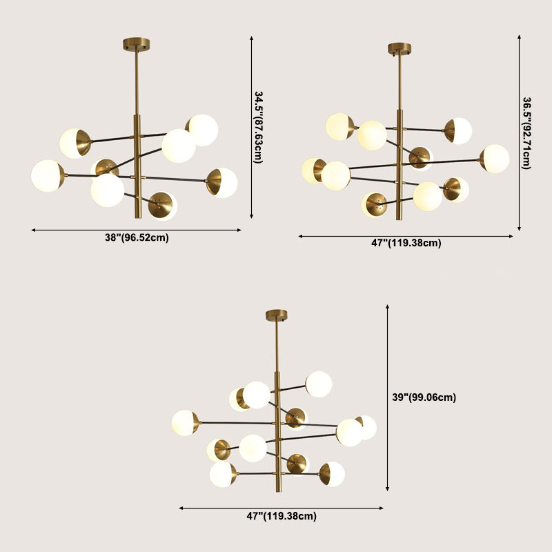 Glass Ceiling Hung Fixtures Contemporary Global Pendant Lighting for Living Room