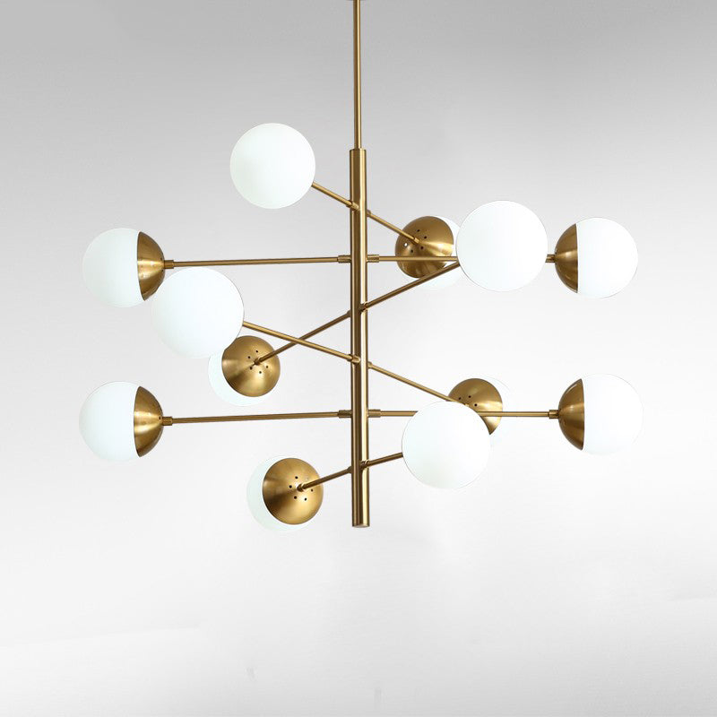 Glass Ceiling Hung Fixtures Contemporary Global Pendant Lighting for Living Room