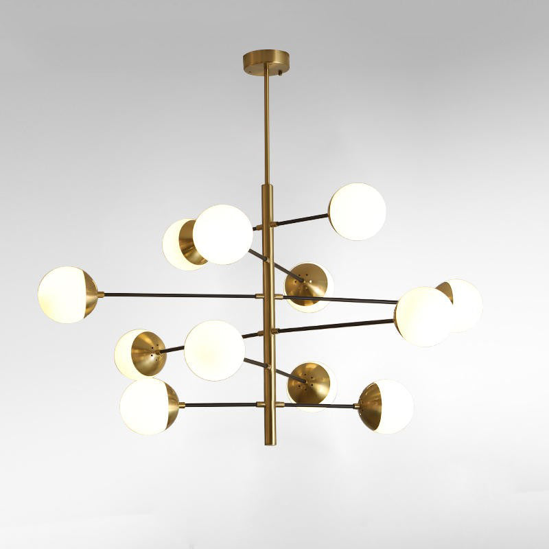 Glass Ceiling Hung Fixtures Contemporary Global Pendant Lighting for Living Room