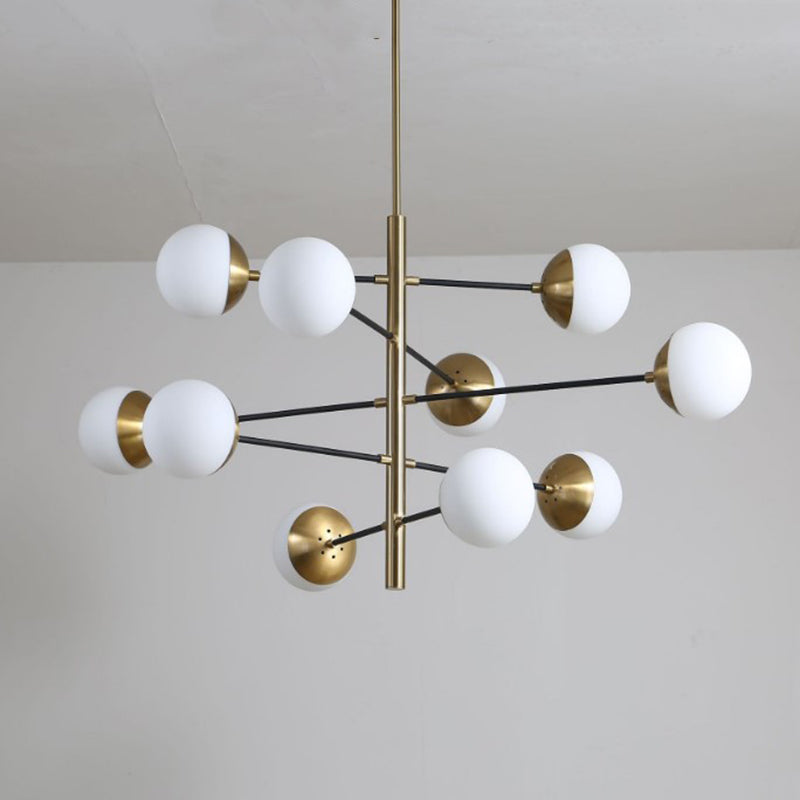 Glass Ceiling Hung Fixtures Contemporary Global Pendant Lighting for Living Room