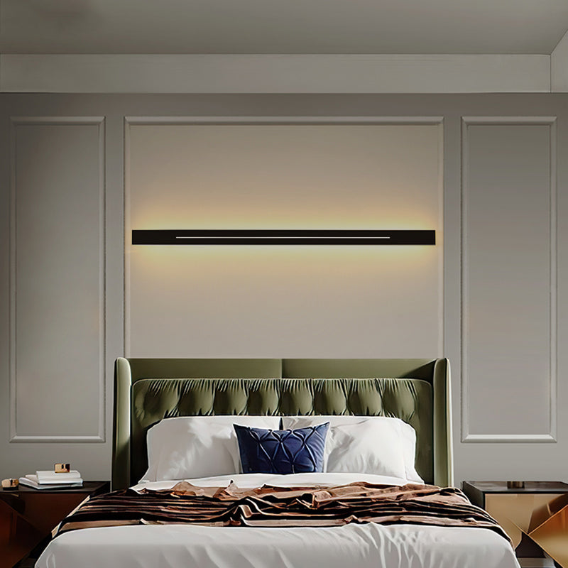 Luces de pared de sombra lineal de metal apliques modernos 1 cabezal de montaje en la pared de la pared