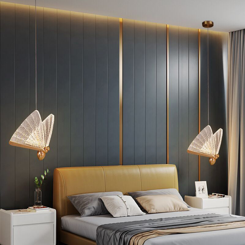 Luxurious Butterfly Style Hanging Ceiling Light, Acrylic Integrated LED Light Pendant Lighting