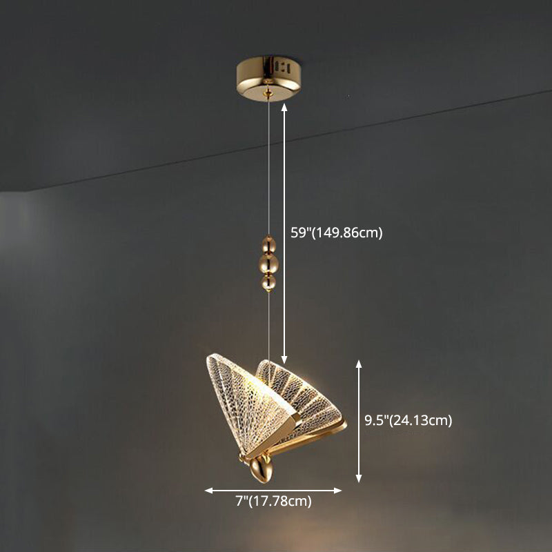 Luxurious Butterfly Style Hanging Ceiling Light, Acrylic Integrated LED Light Pendant Lighting