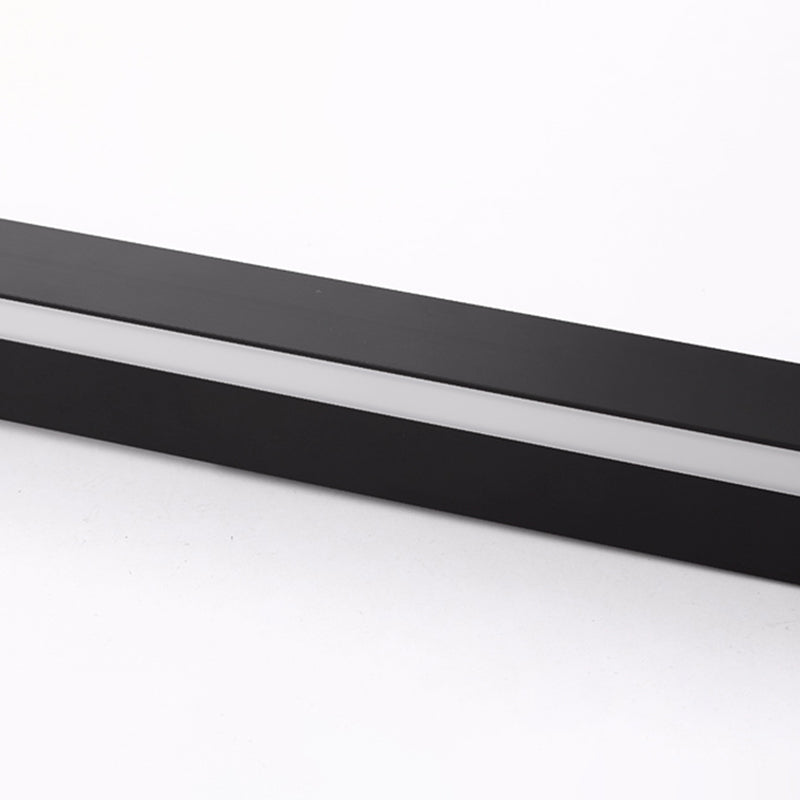 Moderner einfacher Stil Linearer Schatten Wandleuchten Metal 1 Leichte Leuchten im schwarzen Finish