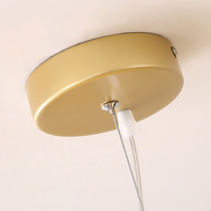 Acrylic Gold Pendant Light in Modern Luxury Style Wrought Iron Firefly Hanging Lamp for Living Room